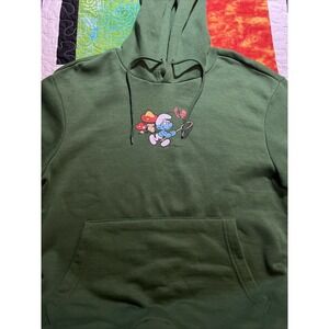 Smurfs Butterfly Pullover Hoodie Connect With Nature Mushroom Size Small